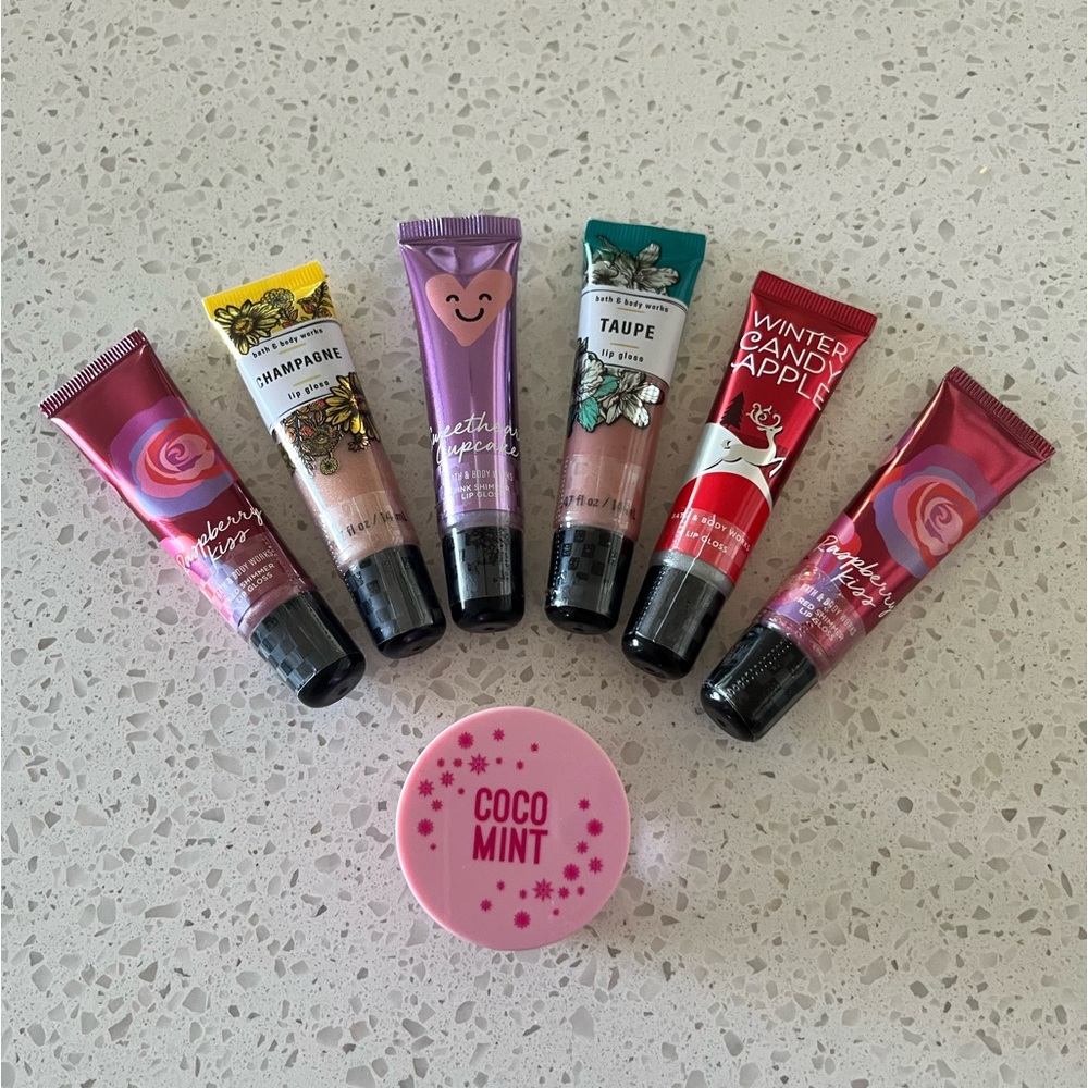 Bath and body works lip glosses and lip scrub